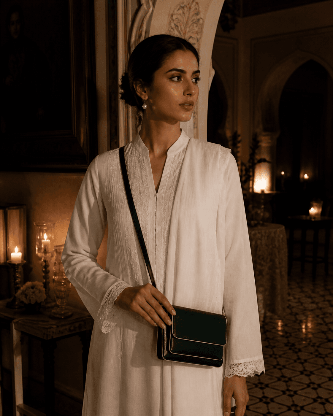 Nocturne Crossbody in Midnight Green